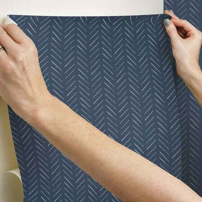 Magnolia Home Pick-Up Sticks Blue Peel & Stick Wallpaper - York Wallcoverings - PSW1022RL - York Wallcoverings Wallpaper
