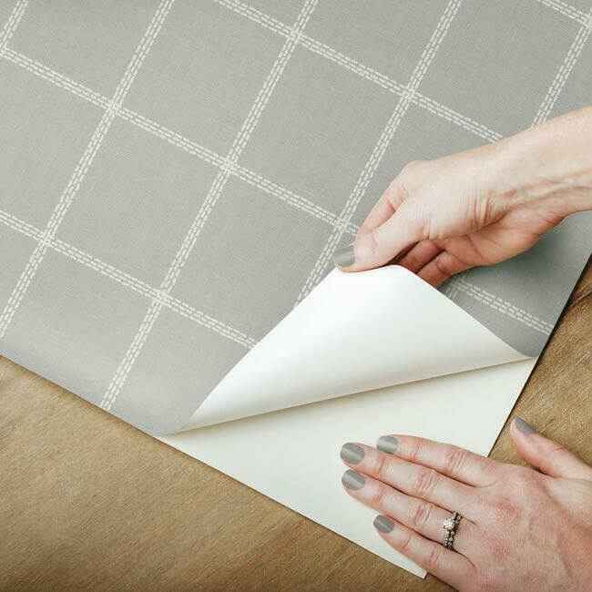 Magnolia Home Sunday Best Grey Peel & Stick Wallpaper - York Wallcoverings - PSW1025RL - York Wallcoverings Wallpaper