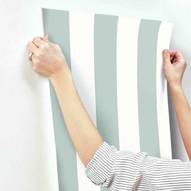 Awning Stripe Wallpaper Vertigris - York Wallcoverings - CV4444 - York Wallcoverings Wallpaper