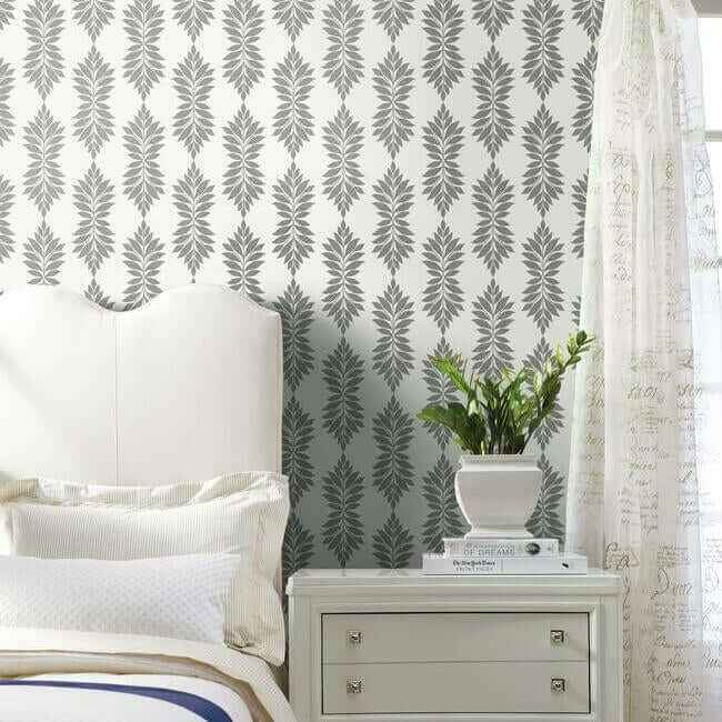 Broadsands Botanica Grey & Off White Wallpaper - York Wallcoverings - CV4427 - York Wallcoverings Wallpaper