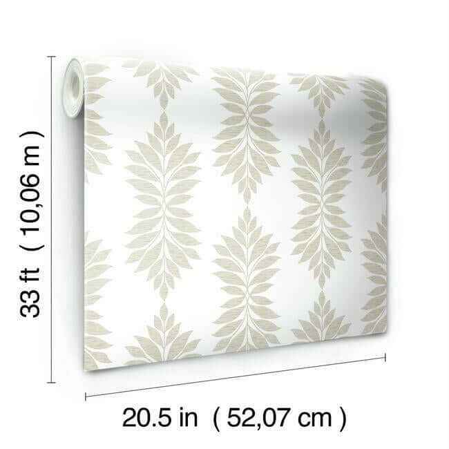 Broadsands Botanica Beige Wallpaper - York Wallcoverings - CV4424 - York Wallcoverings Wallpaper