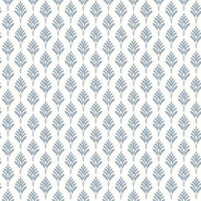 french-scallop-blue-wallpaper-york-wallcoverings-cv4459 - York Wallcoverings Wallpaper