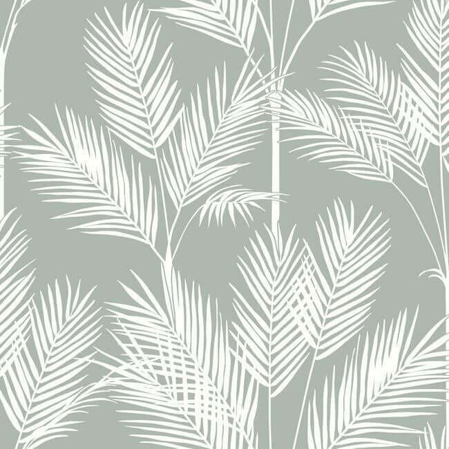 king-palm-silhouette-grey-wallpaper-york-wallcoverings-cv4412 - York Wallcoverings Wallpaper