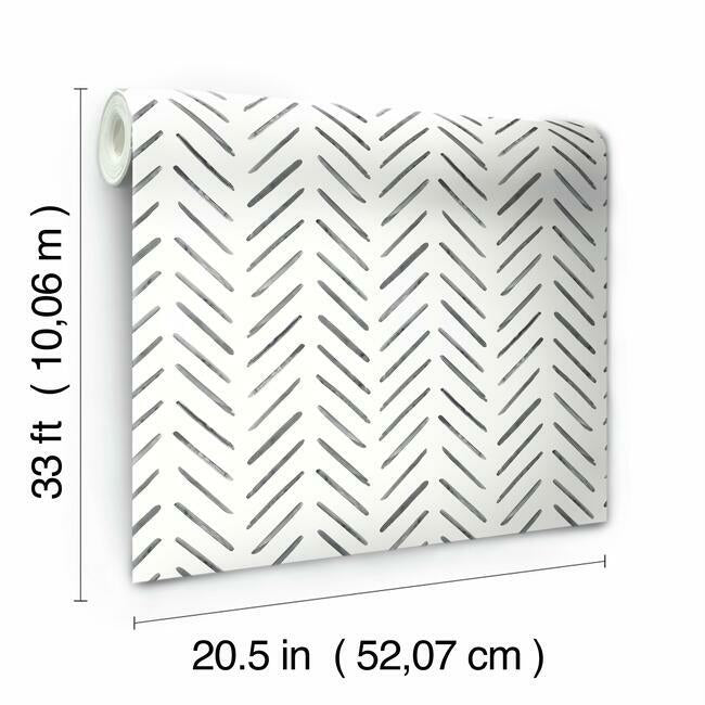 painted-herringbone-wallpaper-black-york-wallcoverings-cv4454