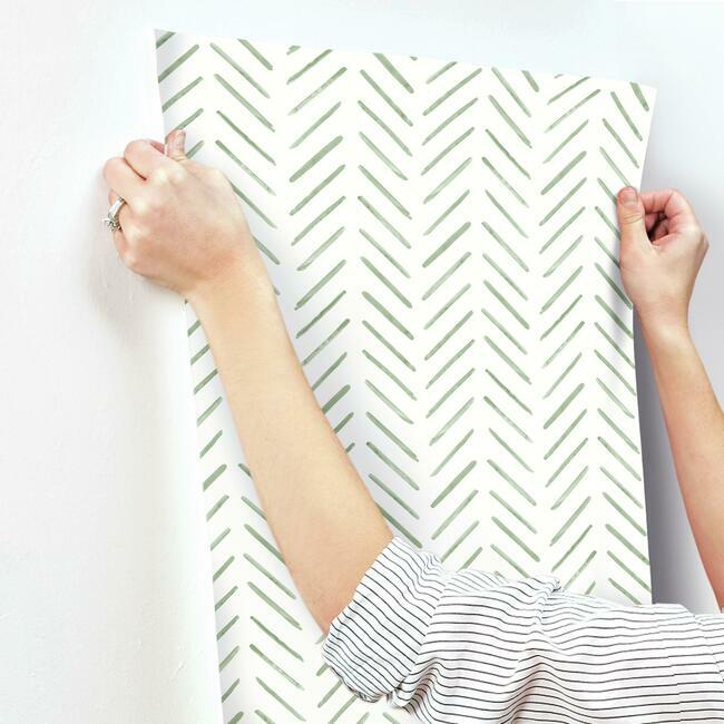 painted-herringbone-wallpaper-fern-york-wallcoverings-cv4452