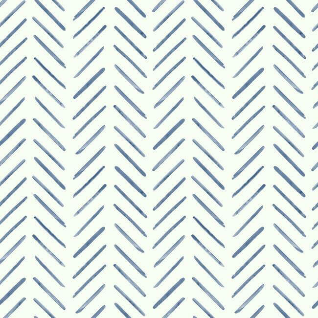painted-herringbone-navy-wallpaper-york-wallcoverings-cv4455 - York Wallcoverings Wallpaper
