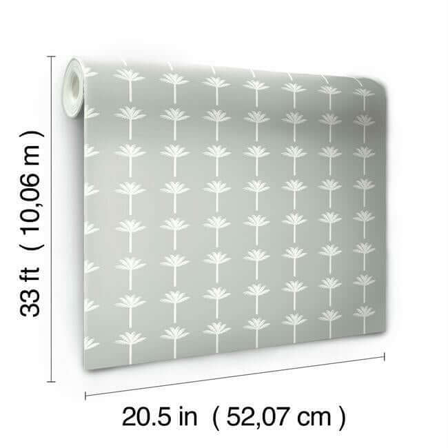 palm-bay-grey-wallpaper-york-wallcoverings-cv4421 - York Wallcoverings Wallpaper