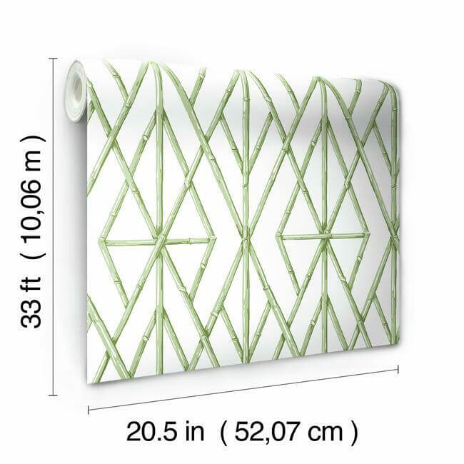 riviera-bamboo-trellis-wallpaper-fern-york-wallcoverings-cv4451 - York Wallcoverings Wallpaper