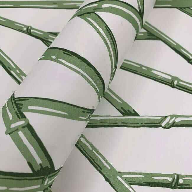 Riviera Bamboo Trellis Green Wallpaper - York Wallcoverings - CV4451 - York Wallcoverings Wallpaper