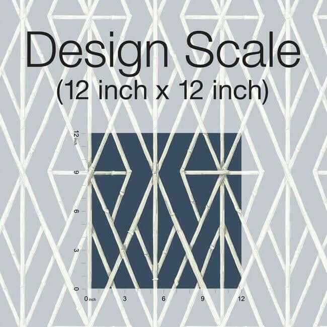 Riviera Bamboo Trellis Navy Wallpaper - York Wallcoverings - CV4449 - York Wallcoverings Wallpaper