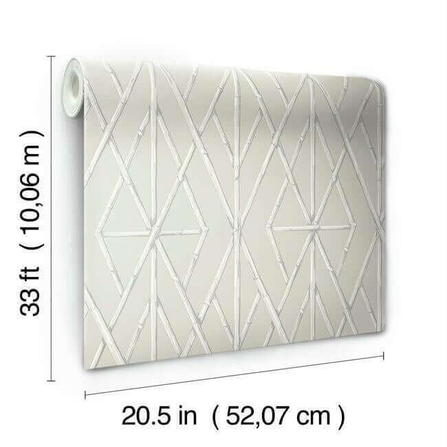 riviera-bamboo-trellis-wallpaper-sand-york-wallcoverings-cv4450 - York Wallcoverings Wallpaper
