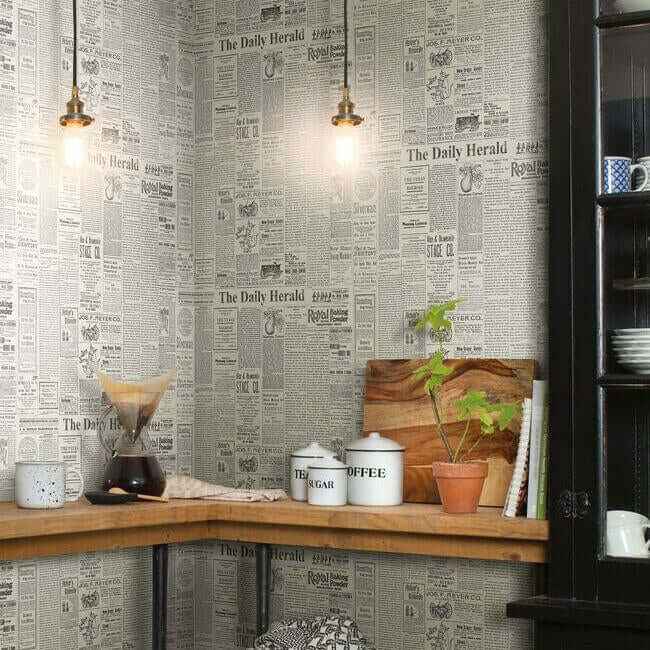 Magnolia Home the Daily Black & White Peel & Stick Wallpaper - York Wallcoverings - PSW1168RL - York Wallcoverings Wallpaper