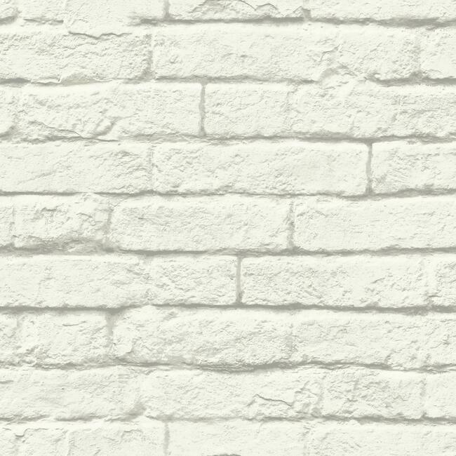 brick-and-mortar-premium-peel-stick-wallpaper-cool-white-york-wallcoverings-psw1174rl - York Wallcoverings Wallpaper