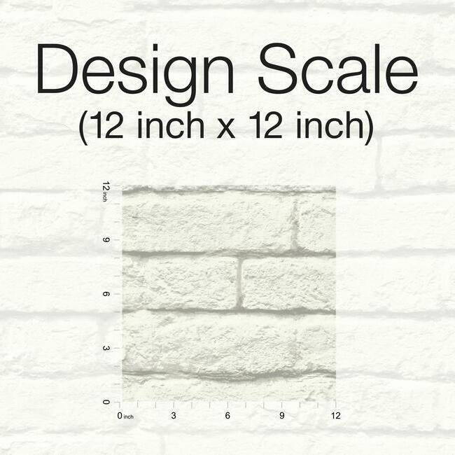 brick-and-mortar-premium-peel-stick-wallpaper-cool-white-york-wallcoverings-psw1174rl - York Wallcoverings Wallpaper