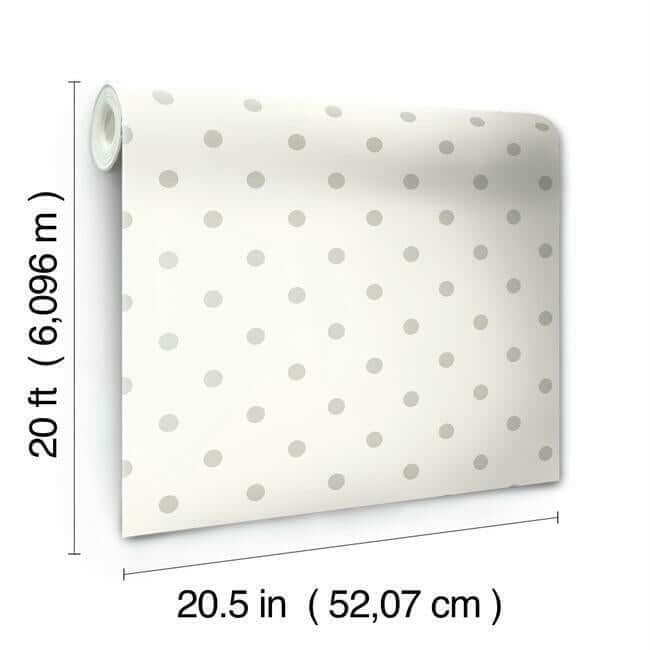 dots-on-dots-premium-peel-stick-wallpaper-cupolawhite-york-wallcoverings-psw1177rl - York Wallcoverings Wallpaper