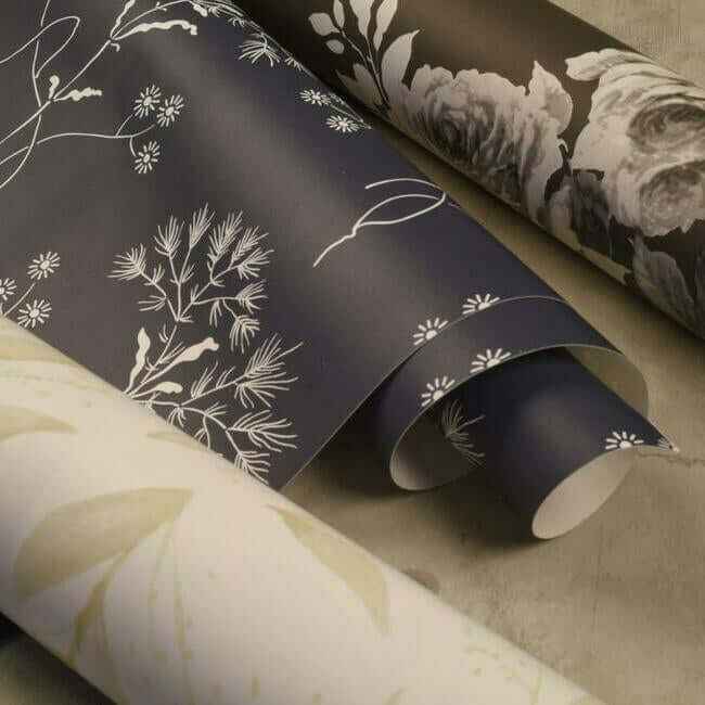 Magnolia Home Wildflower White & Blue Peel & Stick Wallpaper - York Wallcoverings - PSW1154RL - York Wallcoverings Wallpaper