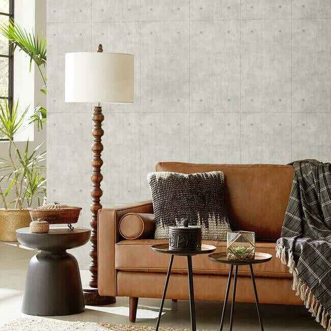 Magnolia Home Concrete Grey Peel & Stick Wallpaper - York Wallcoverings - PSW1173RL