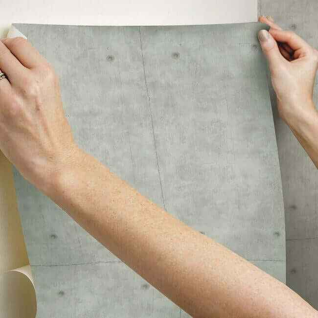 Magnolia Home Concrete Grey Peel & Stick Wallpaper - York Wallcoverings - PSW1173RL - York Wallcoverings Wallpaper