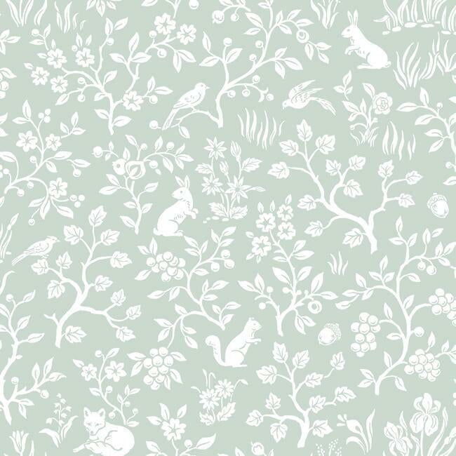 fox-hare-premium-peel-stick-wallpaper-mineral-green-york-wallcoverings-psw1167rl
