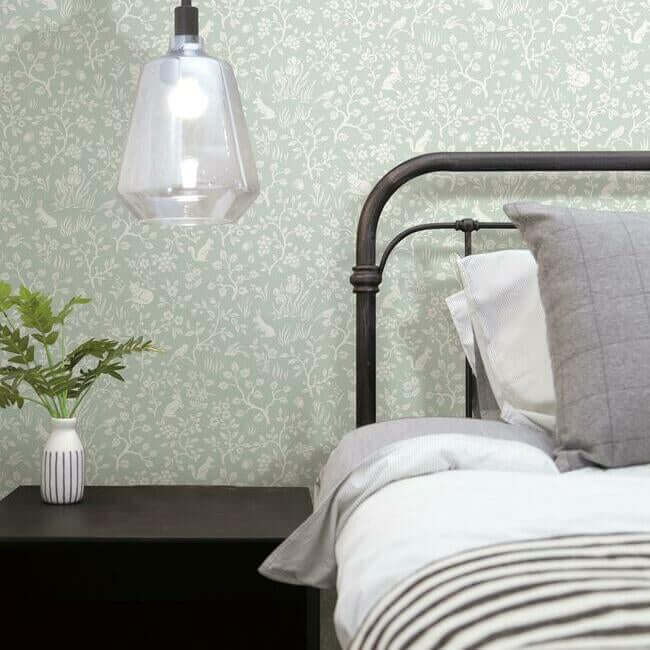 magnolia-home-fox-hare-green-peel-stick-wallpaper-york-wallcoverings-psw1167rl - York Wallpaper Wallpaper