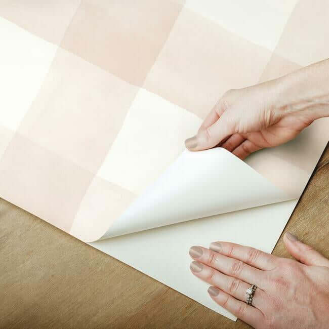 watercolor-check-premium-peel-stick-wallpaper-ella-rose-york-wallcoverings-psw1170rl - York Wallcoverings Wallpaper