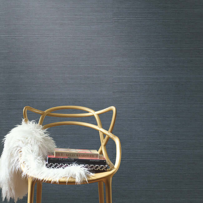 plain-grass-sisal-grasscloth-blue-wallpaper-york-wallcoverings-vg4405 - York Wallpaper Wallpaper
