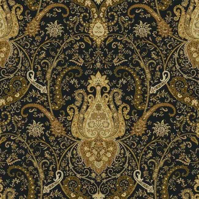 Byzance Brown Wallpaper - York Wallcoverings - WA7718