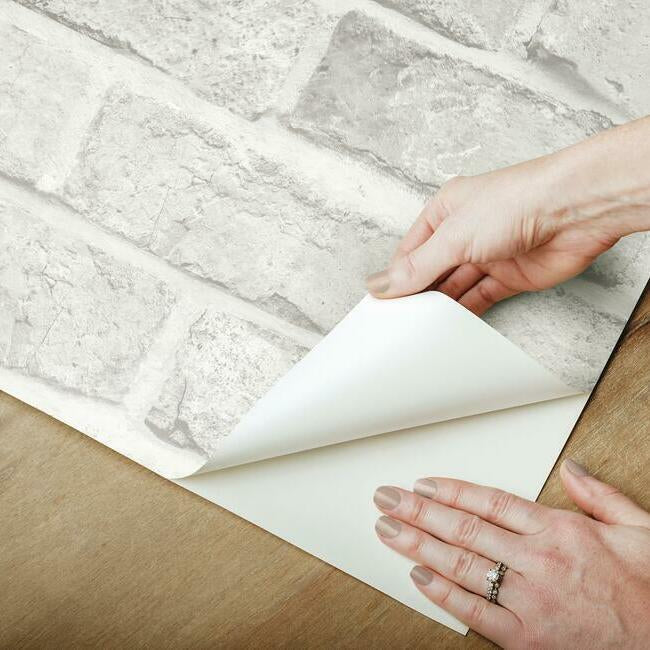 stretcher-brick-premium-peel-stick-wallpaper-plaster-york-wallcoverings-psw1305rl - York Wallcoverings Wallpaper