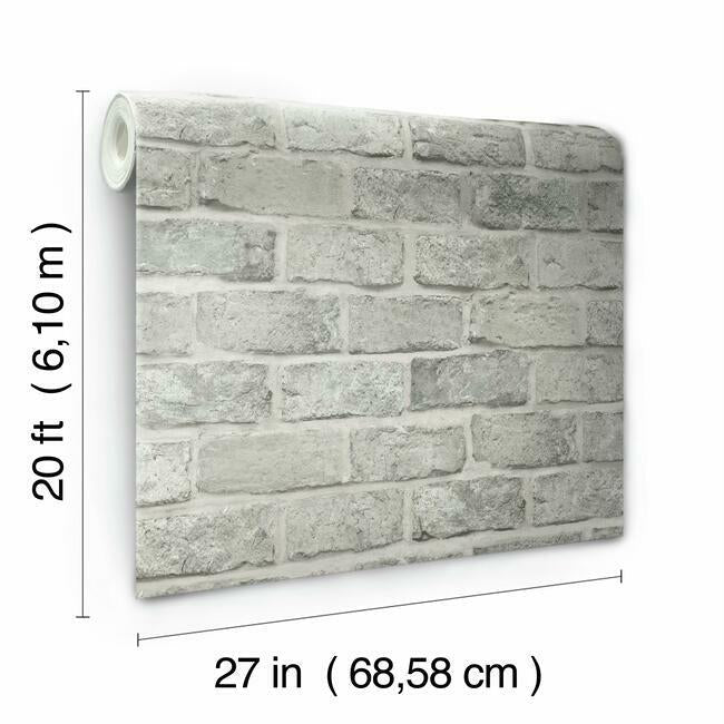 stretcher-brick-premium-peel-stick-wallpaper-putty-york-wallcoverings-psw1304rl - York Wallcoverings Wallpaper