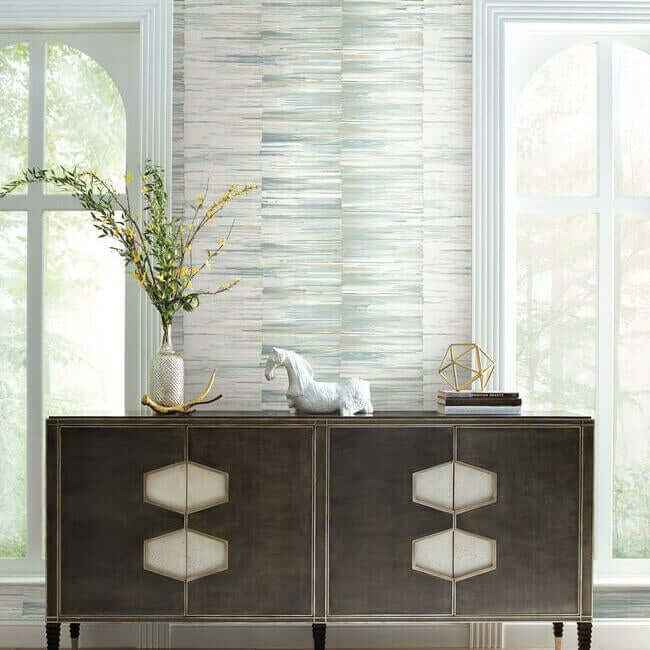 Artists Palette Wallpaper Neutral Blue - York Wallcoverings - OS4233 - York Wallcoverings Wallpaper
