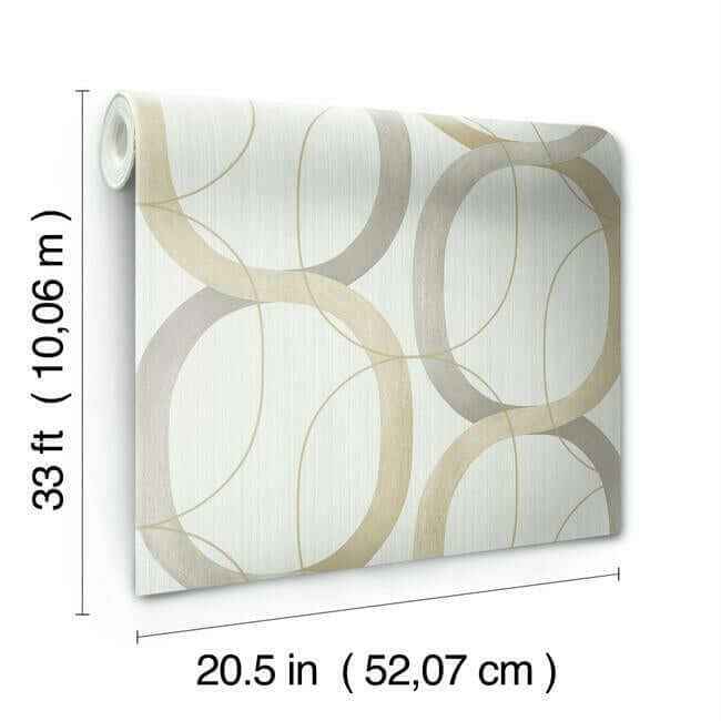 Interlock Dark Taupe Wallpaper - York Wallcoverings - OS4212 - York Wallcoverings Wallpaper