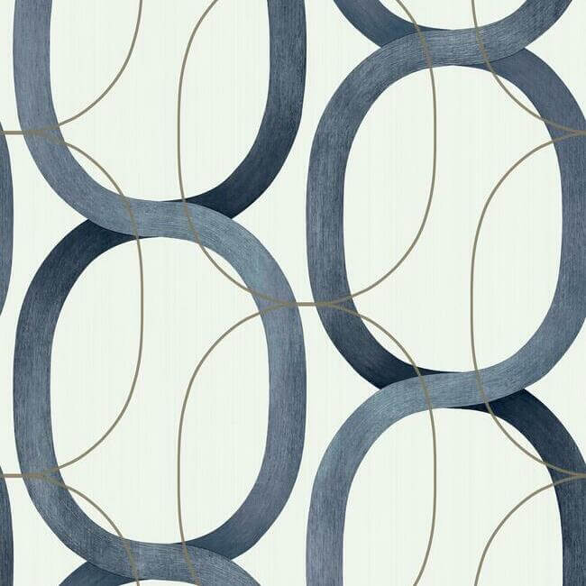 interlock-navy-wallpaper-york-wallcoverings-os4215 - York Wallpaper Wallpaper