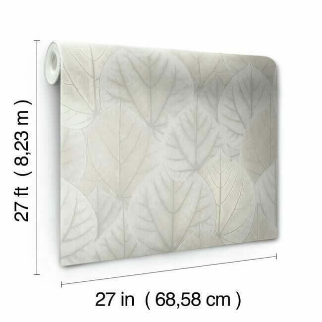 leaf-concerto-grey-wallpaper-york-wallcoverings-os4246 - York Wallcoverings Wallpaper