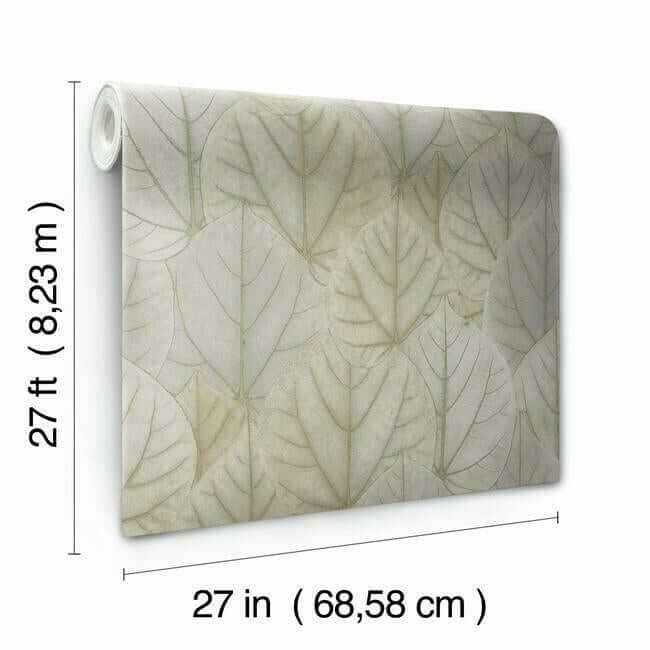 Leaf Concerto Taupe Wallpaper - York Wallcoverings - OS4243 - York Wallcoverings Wallpaper