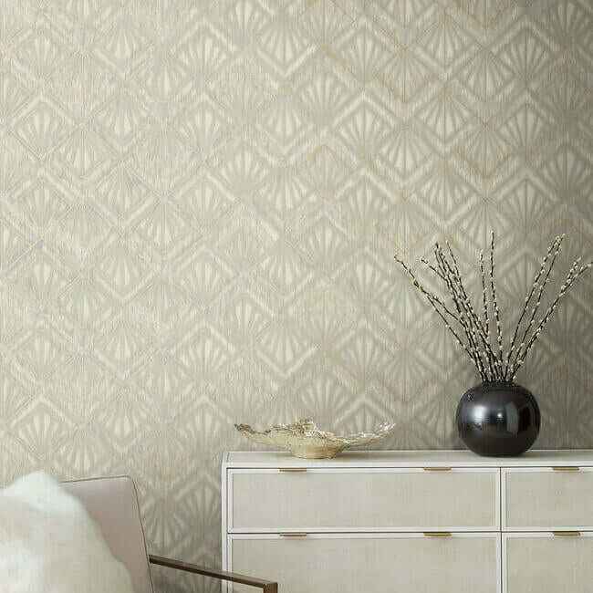 Modern Shell Wallpaper Greybeige - York Wallcoverings - OS4271 - York Wallcoverings Wallpaper