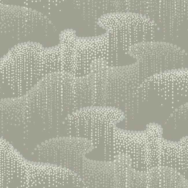 Moonlight Pearls Taupe Wallpaper - York Wallcoverings - OS4262