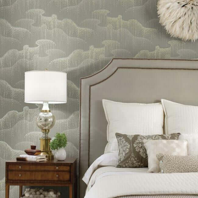 moonlight-pearls-taupe-wallpaper-york-wallcoverings-os4262 - York Wallpaper Wallpaper