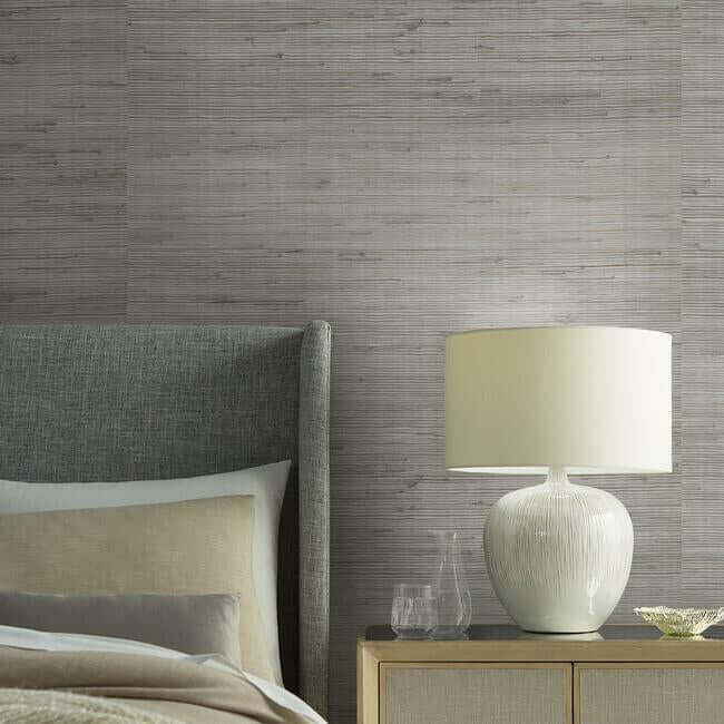 jute-silver-blue-metallic-wallpaper-york-wallcoverings-os4324 - York Wallcoverings Wallpaper