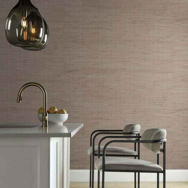 Jute Silver & Tan Metallic Wallpaper - York Wallcoverings - OS4323 - York Wallcoverings Wallpaper