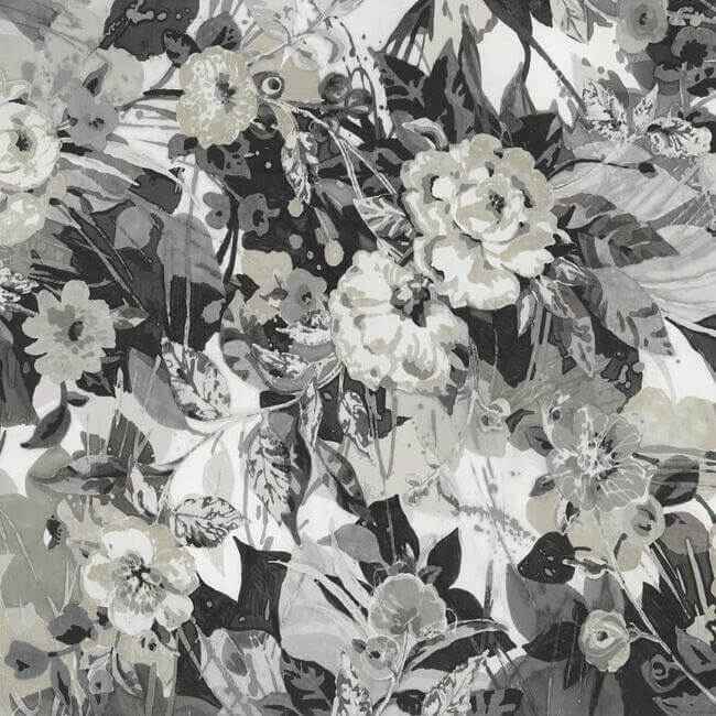 Pop Floral Wall Mural Neutral - York Wallcoverings - MU0218M