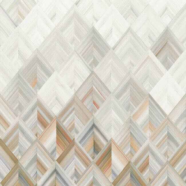 Diamond Parquet Wall Mural Orangegrey - York Wallcoverings - MU0215M - York Wallcoverings Wallpaper