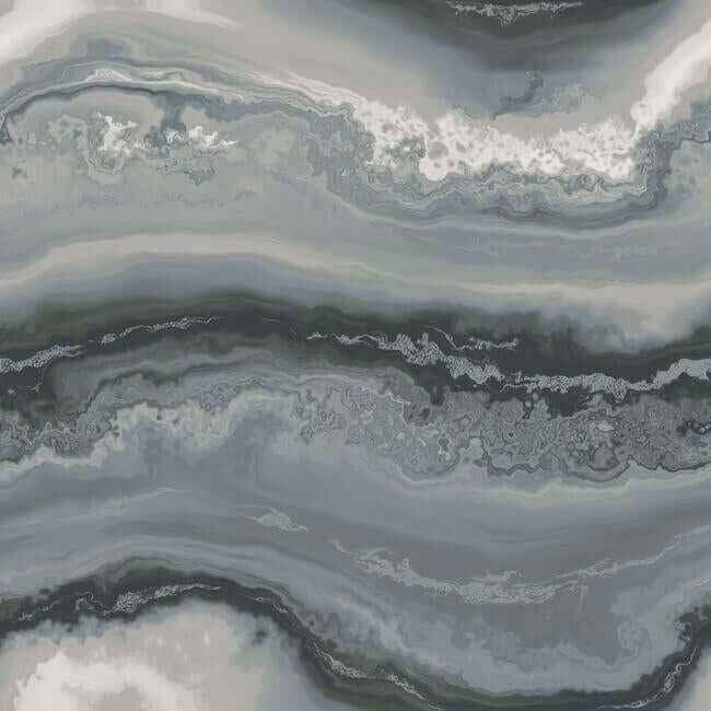 Moontide High Performance Wallpaper Blue Agate - York Wallcoverings - DA3503 - York Wallcoverings Wallpaper