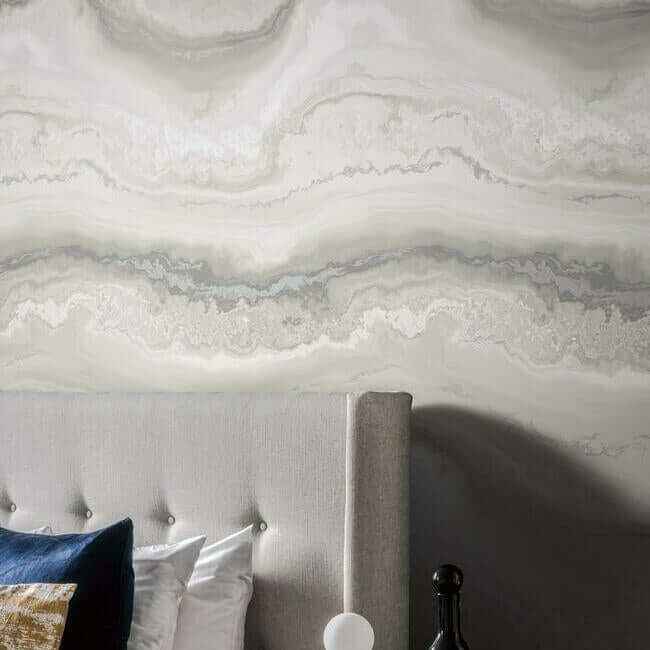Moontide High Performance Wallpaper White Calcite - York Wallcoverings - DA3501 - York Wallcoverings Wallpaper