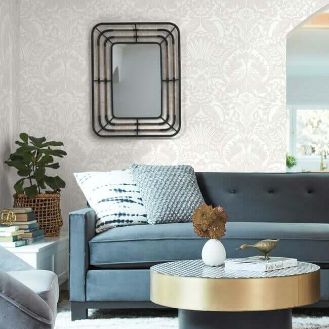 egret-damask-white-cream-wallpaper-york-wallcoverings-bw3932 - York Wallpaper Wallpaper