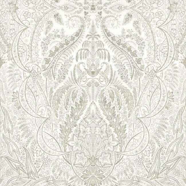 Jaipur Paisley Damask Wall Mural Beigewhite - York Wallcoverings - DM4913M - York Wallcoverings Wallpaper