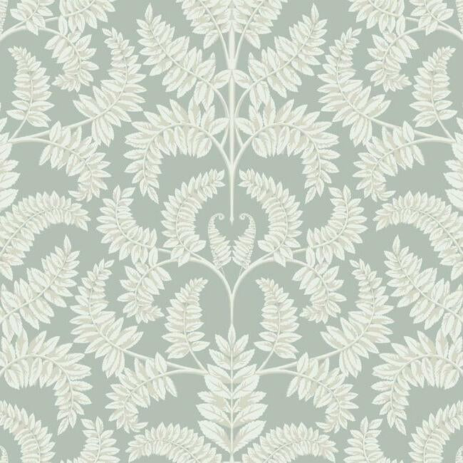royal-fern-damask-wallpaper-eucalyptus-york-wallcoverings-dm4964 - York Wallcoverings Wallpaper