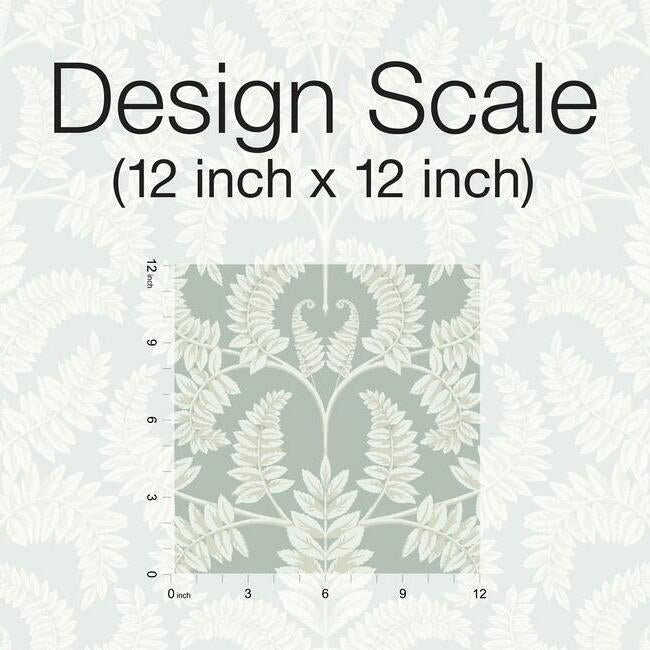 royal-fern-damask-wallpaper-eucalyptus-york-wallcoverings-dm4964 - York Wallcoverings Wallpaper