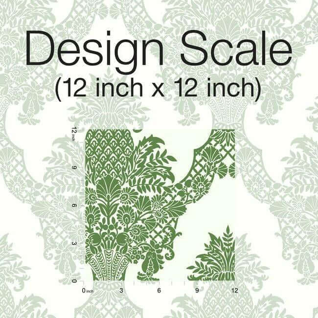 pineapple-wallpaper-greenwhite-york-wallcoverings-dm4976 - York Wallcoverings Wallpaper