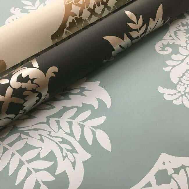 Pineapple Plantation Blue Wallpaper - York Wallcoverings - DM4973 - York Wallcoverings Wallpaper