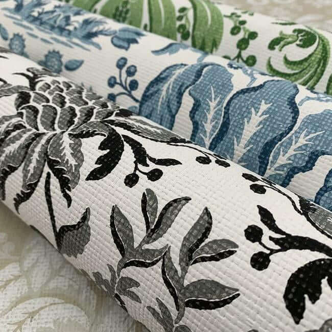 palmetto-palm-damask-black-wallpaper-york-wallcoverings-dm5014 - York Wallcoverings Wallpaper